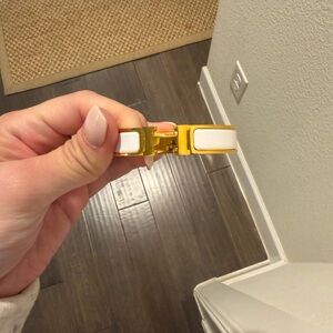 Hermes white clic h bracelet